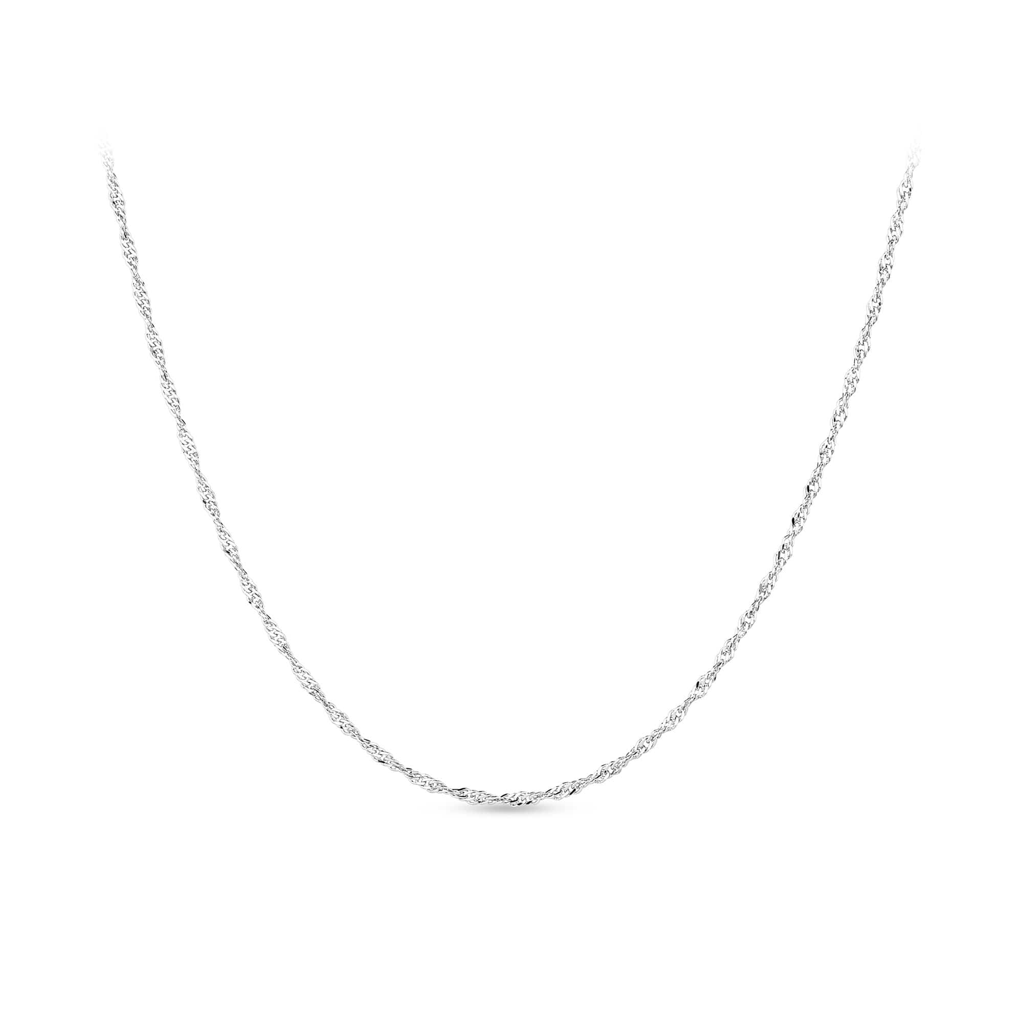 45cm Singapore Link Chain in Sterling Silver