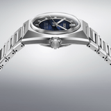 The King Seiko VANAC Men's 41mm Automatic Watch SLA085J shows its angular stainless steel case with mirror and hairline finishing, and a screw-down crown.