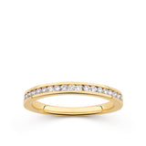 Everlasting 0.25ct TW Lab-Grown Diamond Channel Set Wedding Band in 18ct Yellow Gold