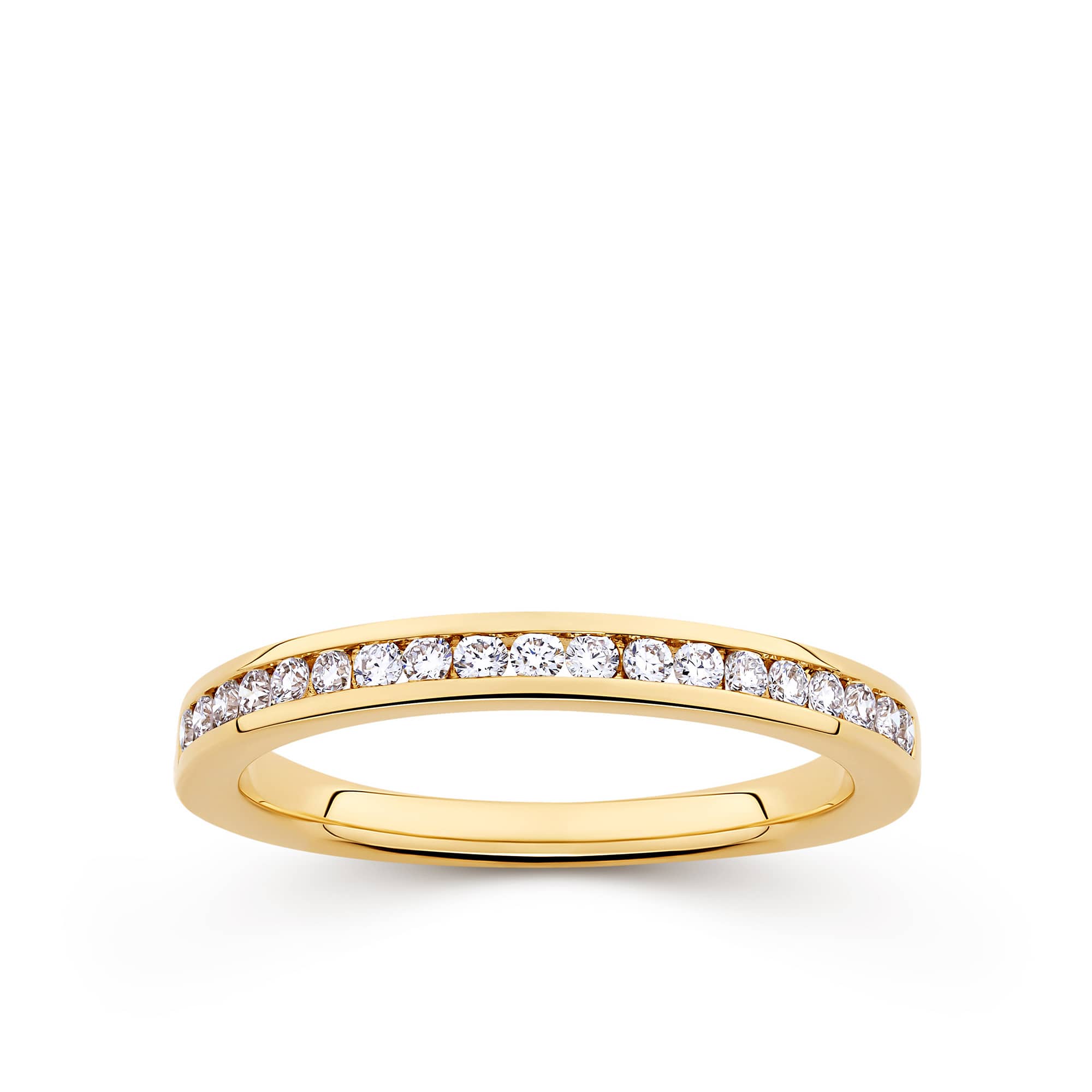 Everlasting 0.25ct TW Lab-Grown Diamond Channel Set Wedding Band in 18ct Yellow Gold