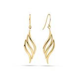 Twist Drop Earrings in 9ct Yellow Gold