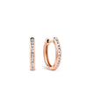0.10ct TW Channel Set Diamond Oval Huggie in 9ct Rose Gold
