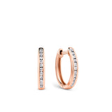 0.10ct TW Channel Set Diamond Oval Huggie in 9ct Rose Gold
