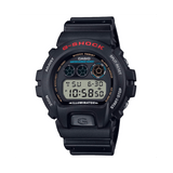 Casio G-SHOCK DW6900U-1D digital sport watch with black resin band, triple graph display, and shock-resistant design.