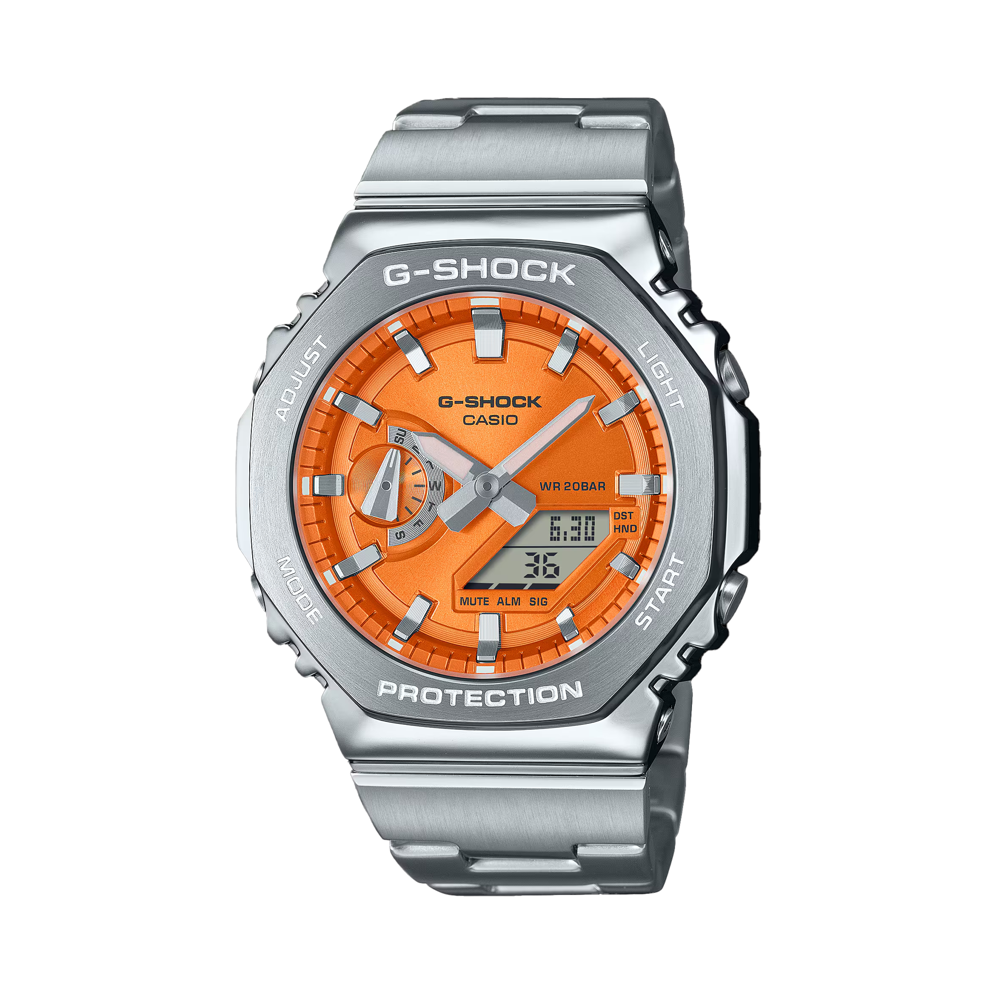 Casio G-SHOCK Men's Stainless Steel Analogue Digital Watch GM2110D-4AD