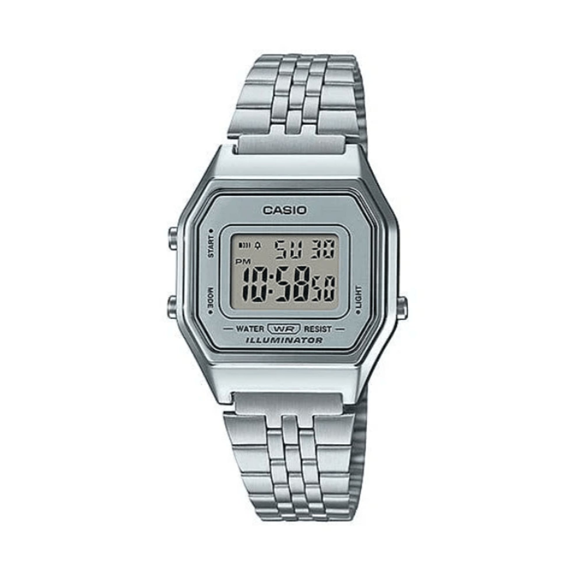 Casio Vintage Silver Plated Quartz Watch LA680WA-7D