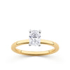 Everlasting 0.75ct TW Oval Lab-Grown Diamond Solitaire Engagement Ring in 18ct Yellow and White Gold