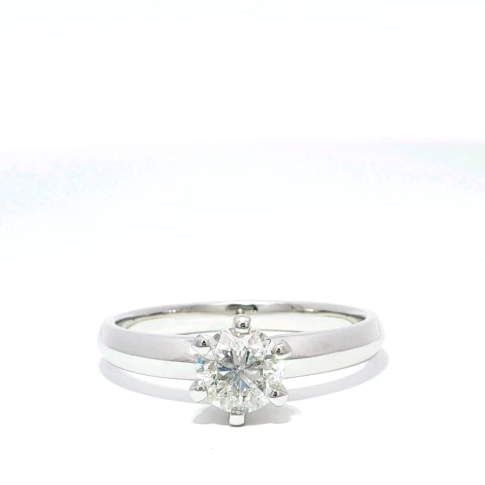 0.70ct TW Diamond Solitaire Ring in 18ct White Gold