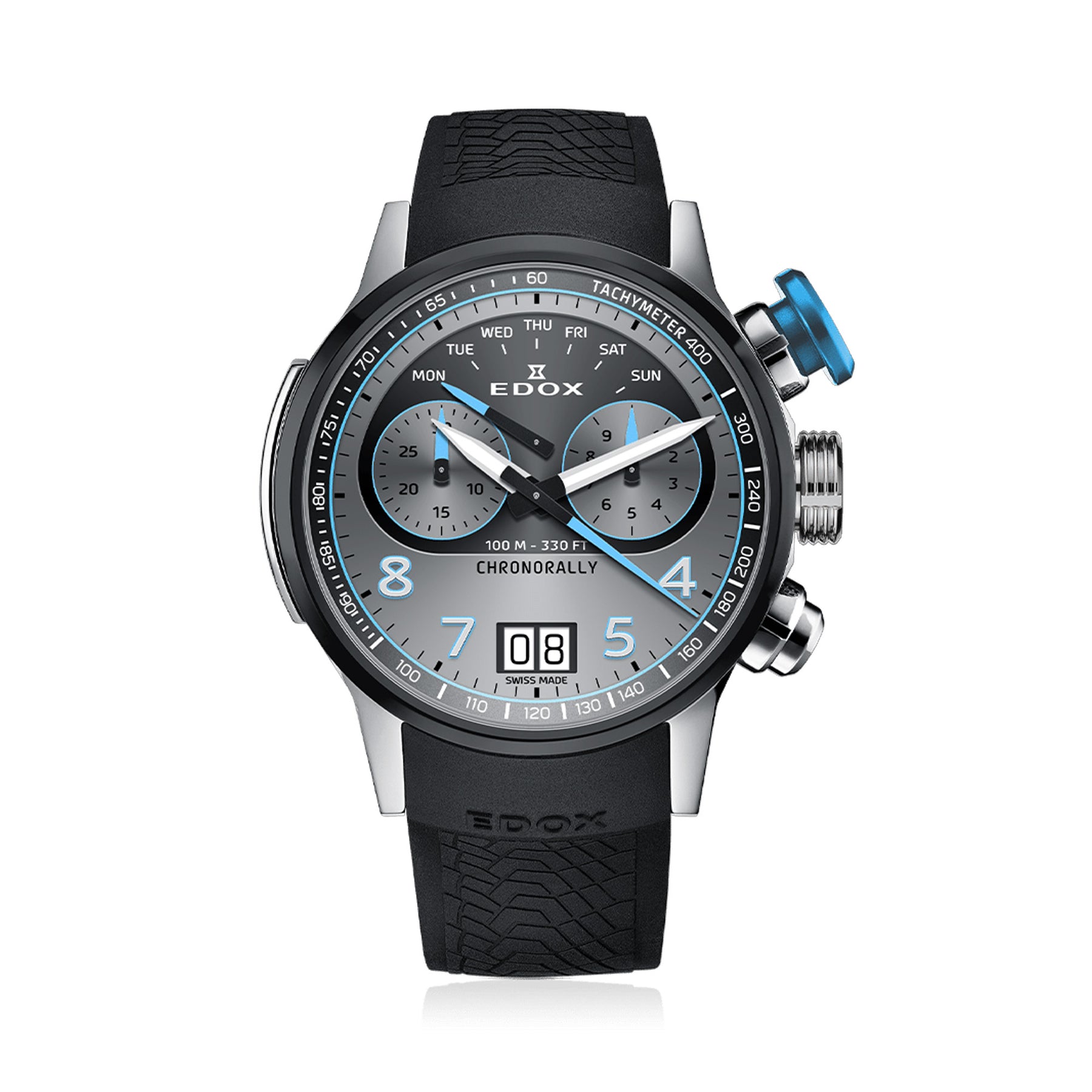 Edox Chronorally Quartz Chronograph Men's 45mm Watch 38003TINBUGNBU