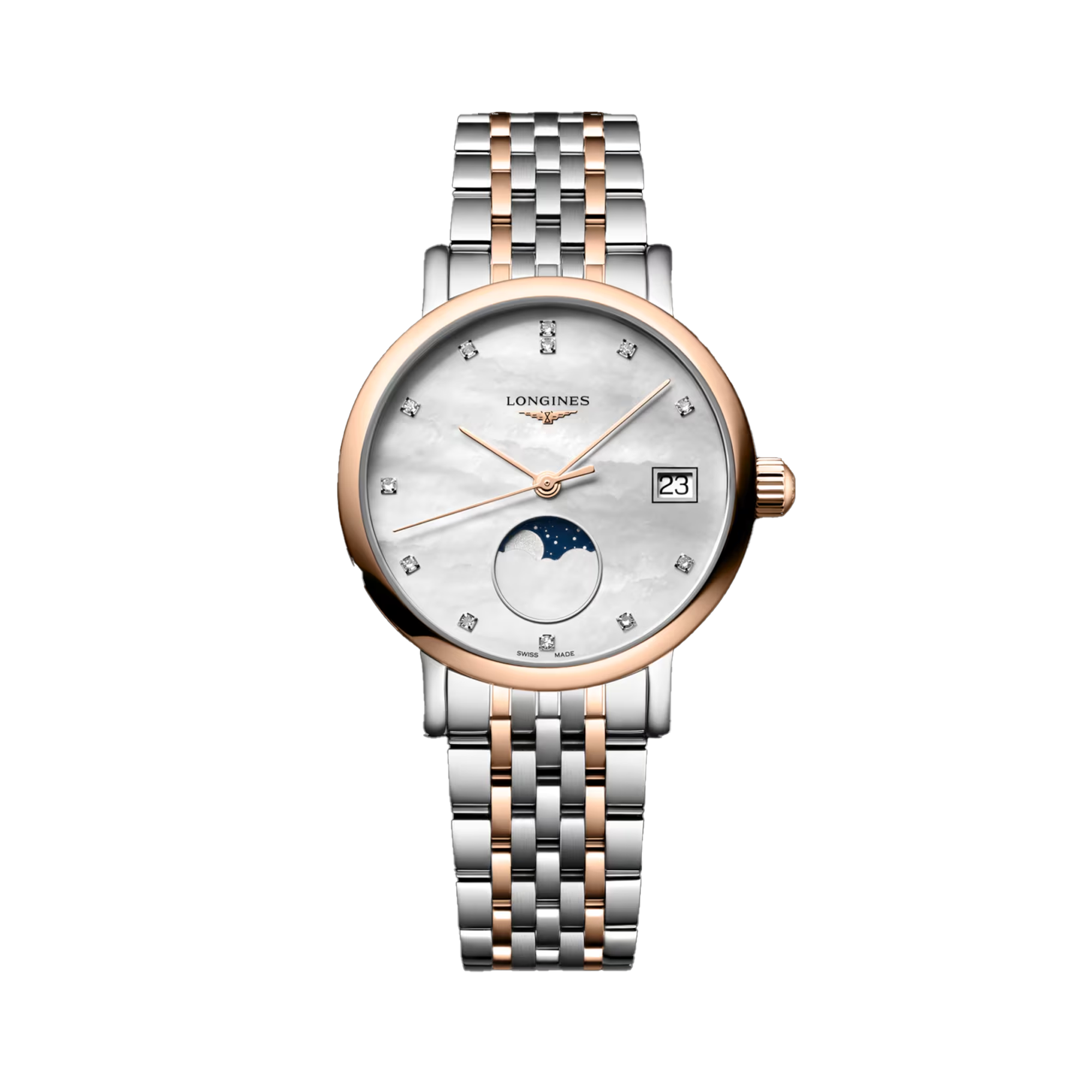 Longines Elegant Women's 30mm Quartz Moonphase Watch L4.330.5.87.7