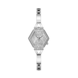 Guess Women's 28mm Silver Audrey Glitz Hexagonal Quartz Watch GW0680L1