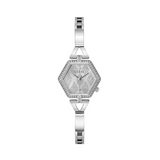 Guess Women's 28mm Silver Audrey Glitz Hexagonal Quartz Watch GW0680L1