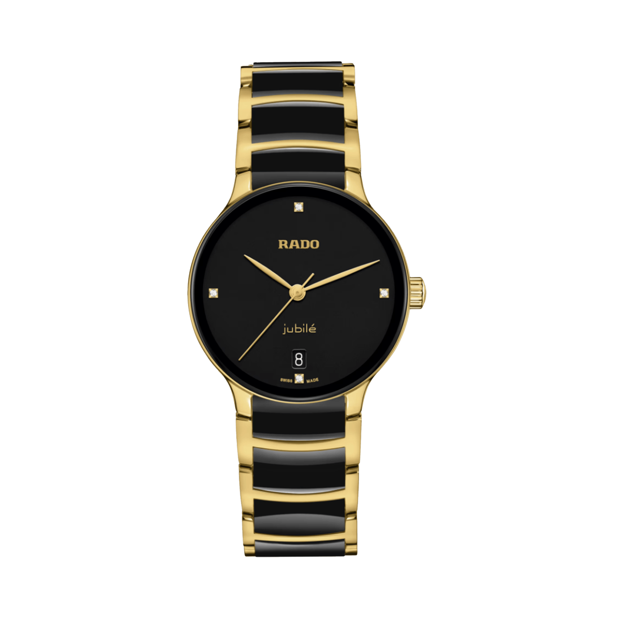 Rado Centrix Women's 35mm Ceramic & Yellow PVD Quartz Watch R30 039 712