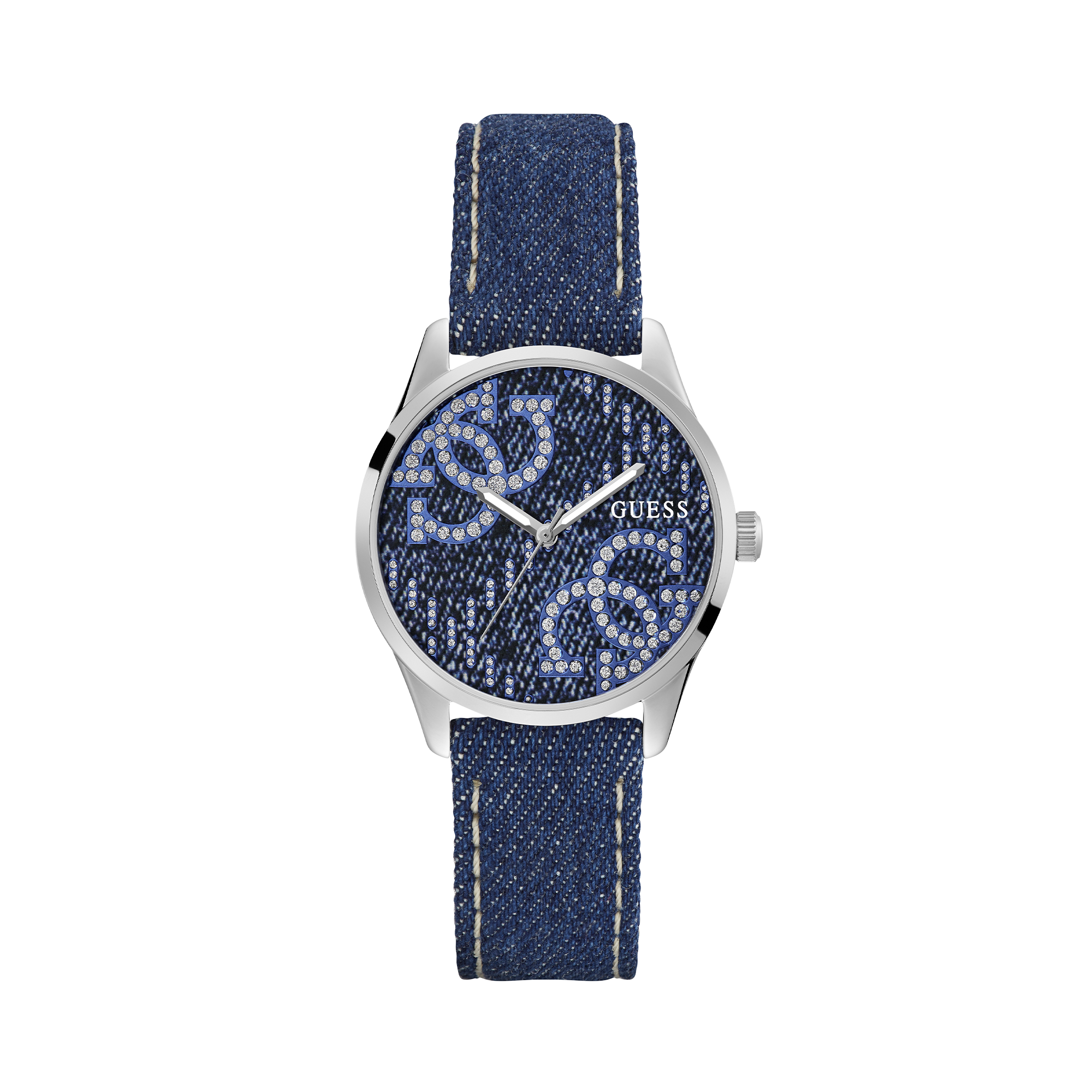 Guess blue ladies watch discount