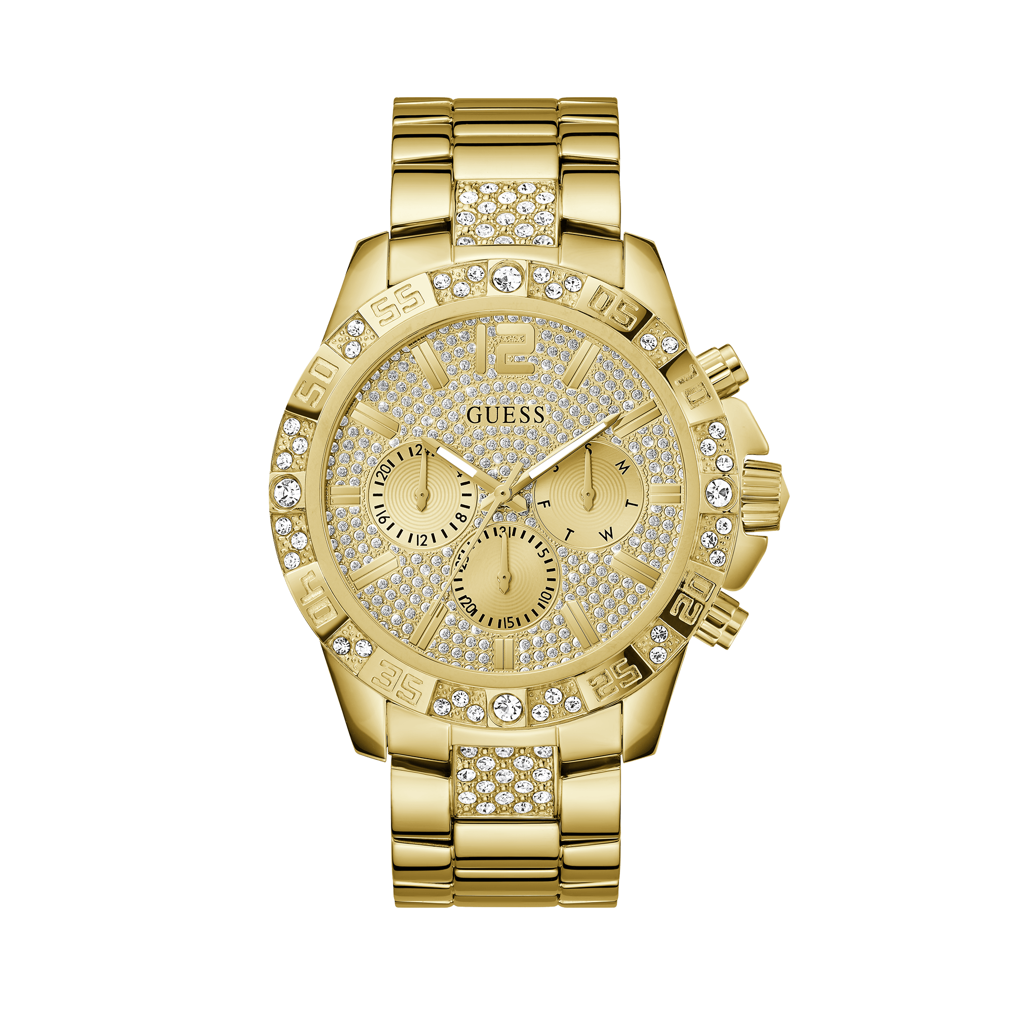 Guess Men's 48mm Gold PVD Quartz Watch GW0796G2