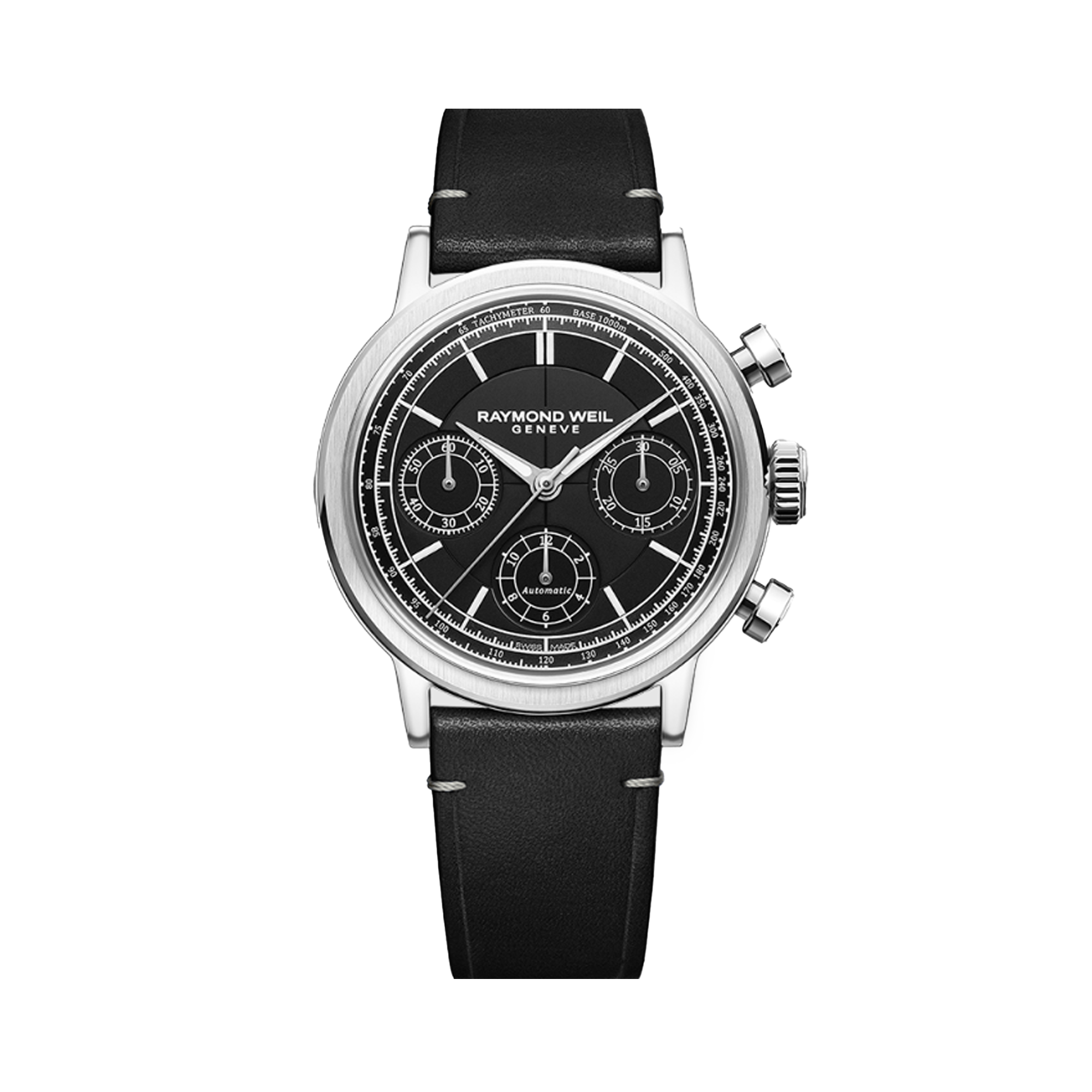 Raymond Weil Millesime Men's 39.50mm Black Automatic Chronograph Watch 7765-STC-20001