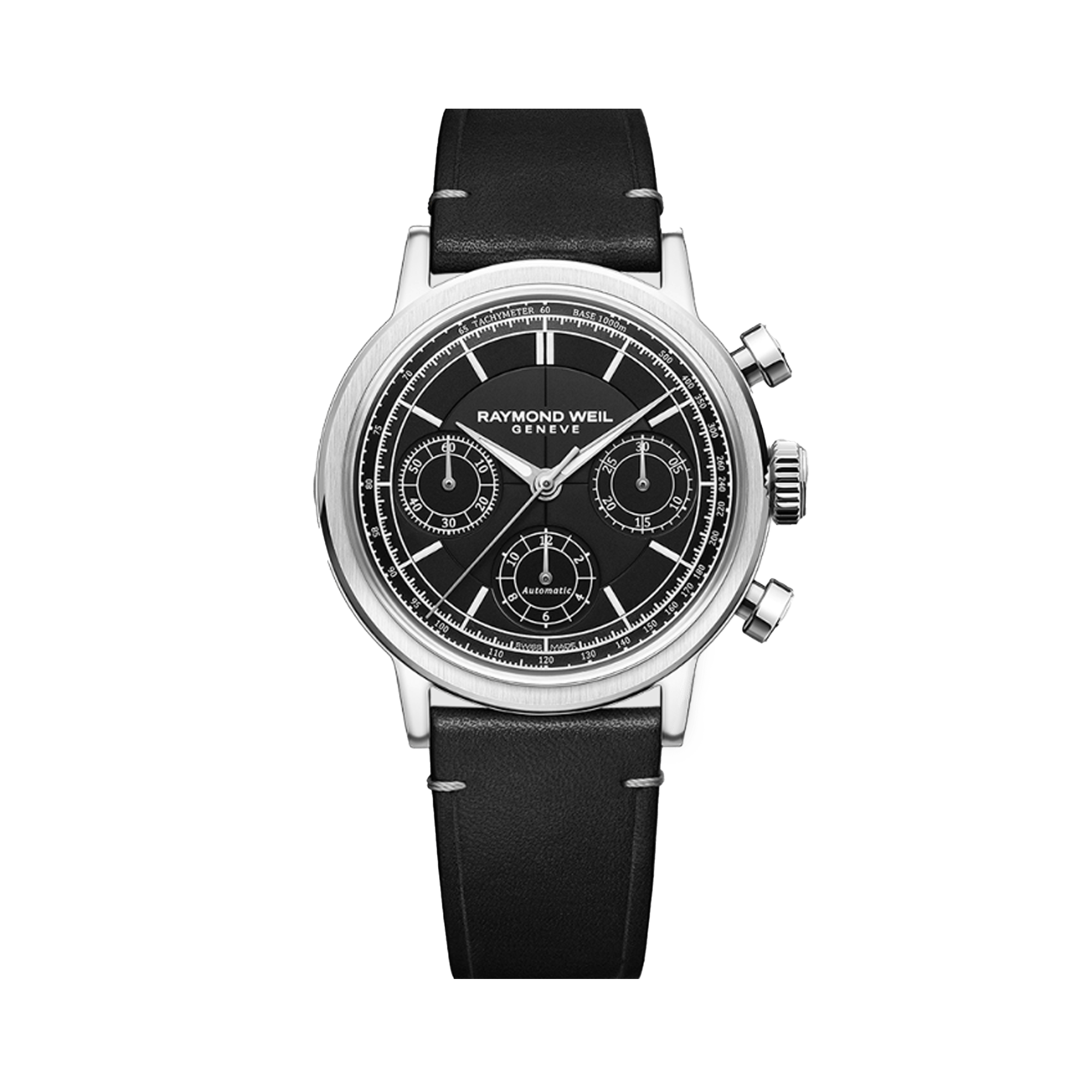 Raymond Weil Millesime Men's 39.50mm Black Automatic Chronograph Watch 7765-STC-20001