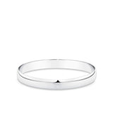Half Round Bangle in Sterling Silver