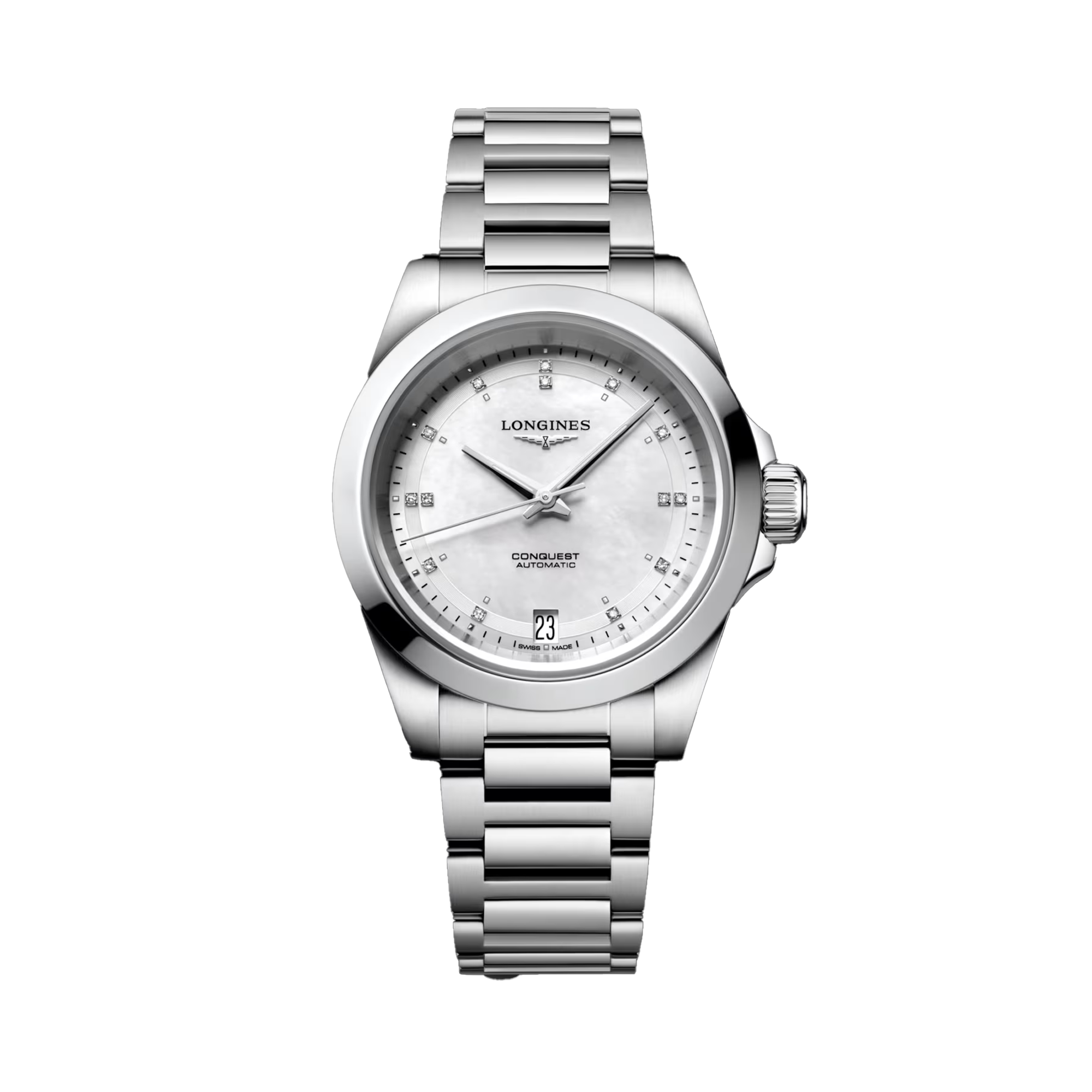 Longines Conquest Women's 34mm Stainless Steel Automatic Watch L3.430.4.87.6