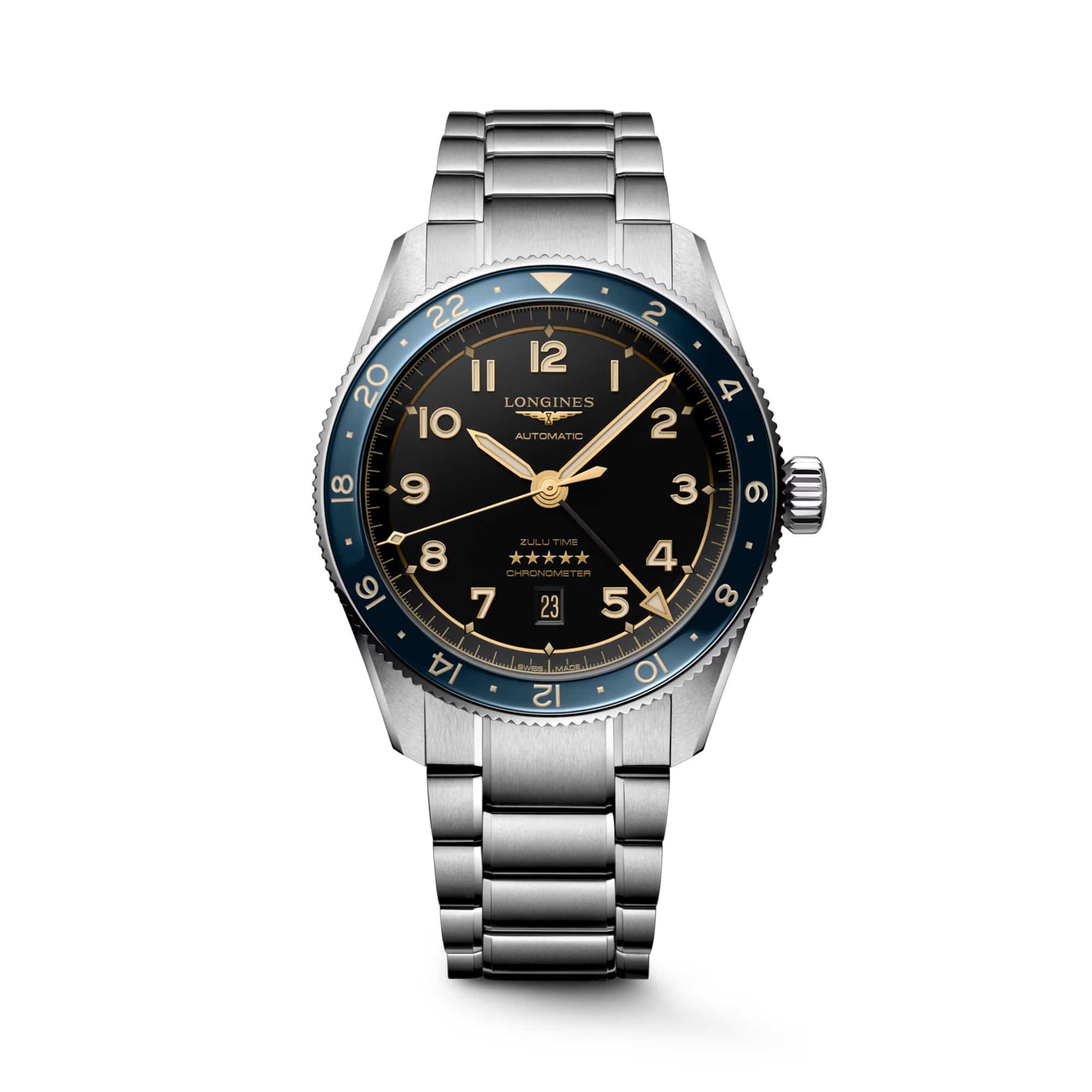 Longines Spirit Zulu Automatic GMT Men's 42mm Watch L3.812.4.60.6