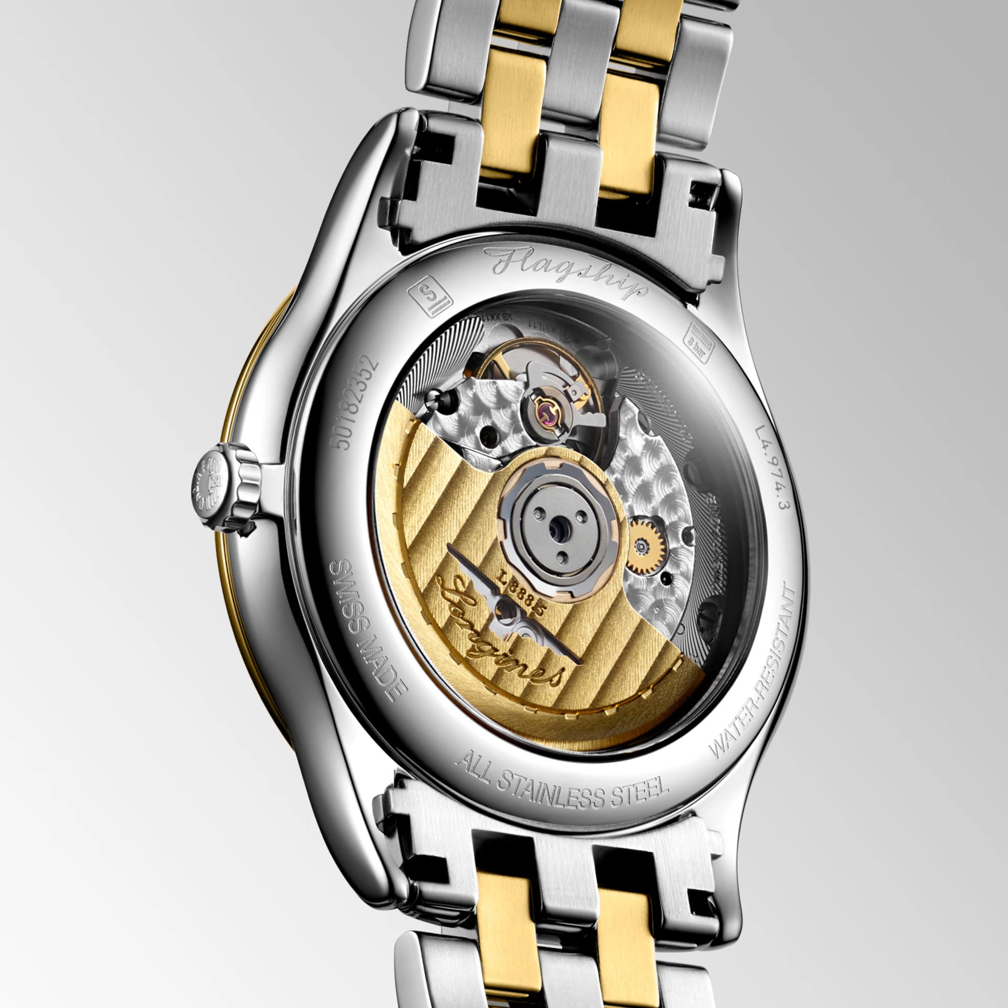 Longines Flagship Men's 38.5mm Stainless Steel & Yellow Plated Two-Tone Automatic Watch L4.974.3.37.7