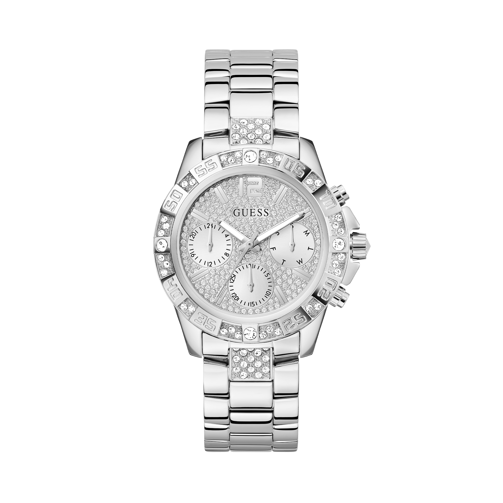Guess Men's 40mm Sterling Silver Quartz Watch GW0771L1