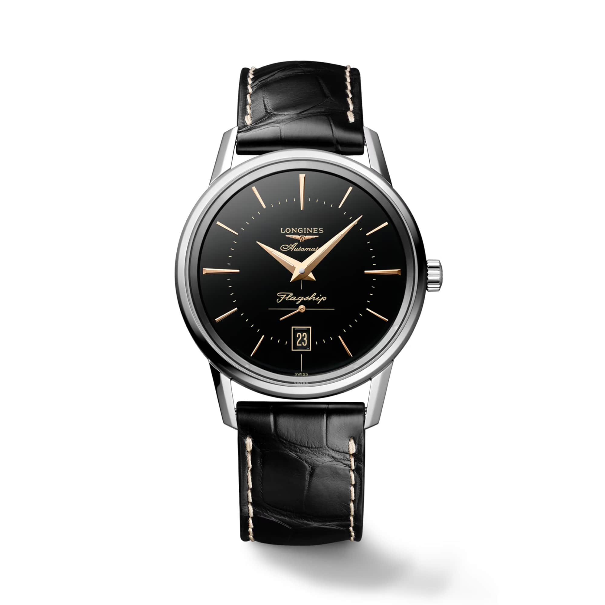 Longines Flagship Heritage Men's 38.5mm Stainless Steel Automatic Watch L4.795.4.58.0