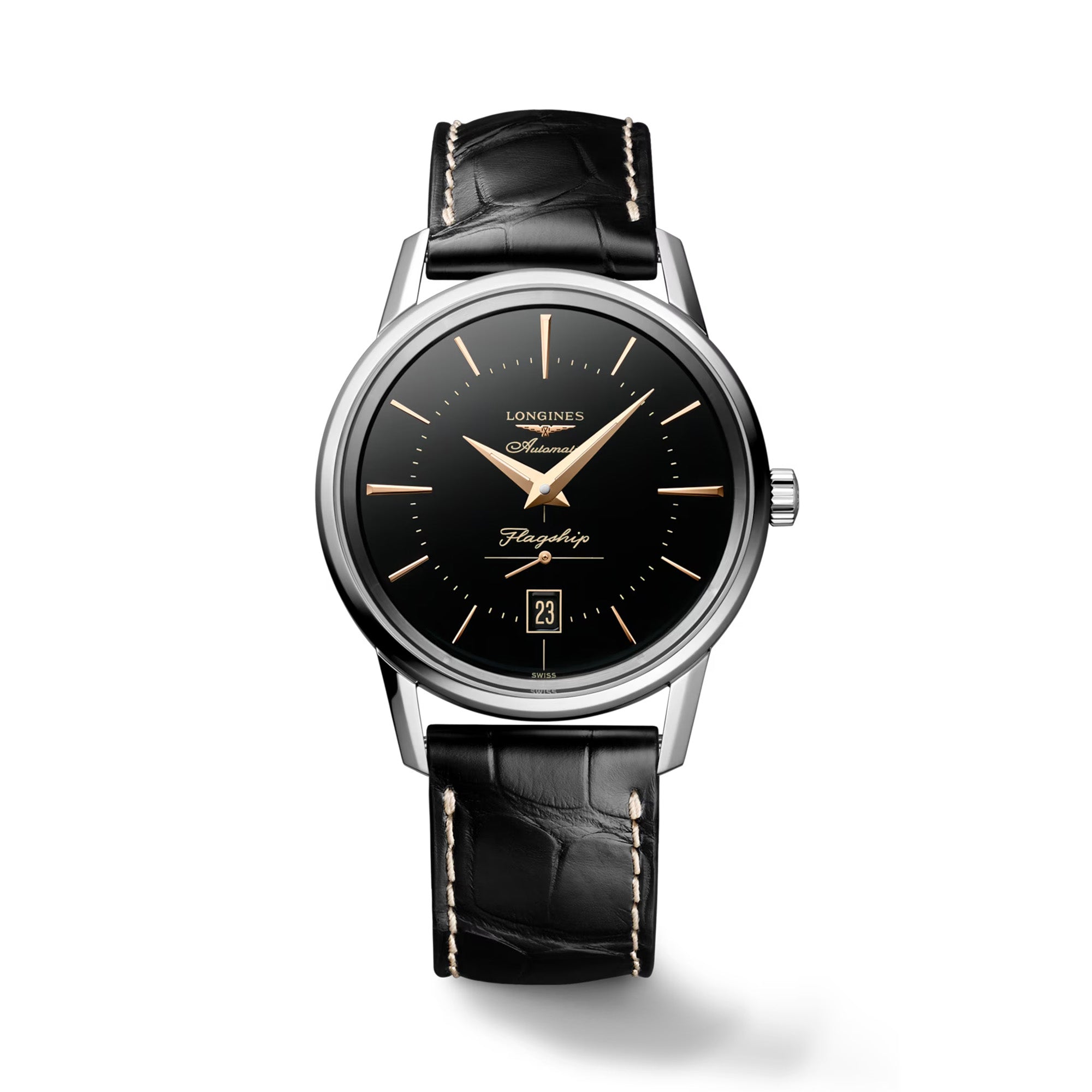 Longines Flagship Heritage Men's 38.5mm Stainless Steel Automatic Watch L4.795.4.58.0