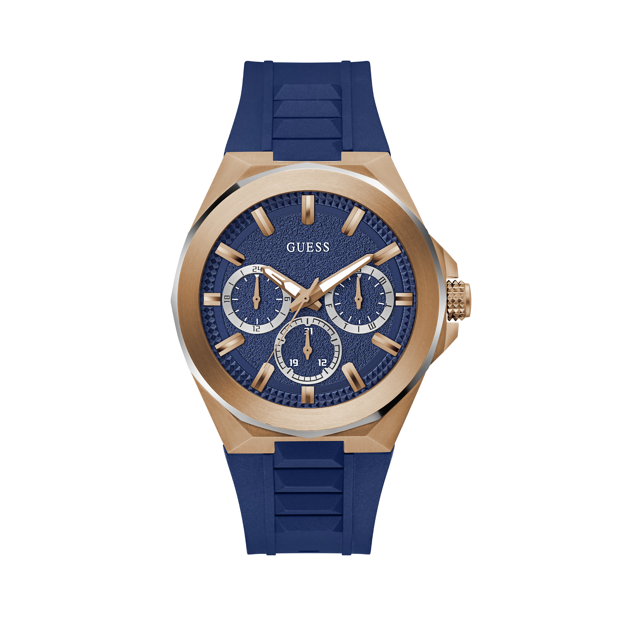 Guess Men's 46mm Rose PVD Quartz Watch GW0799G2