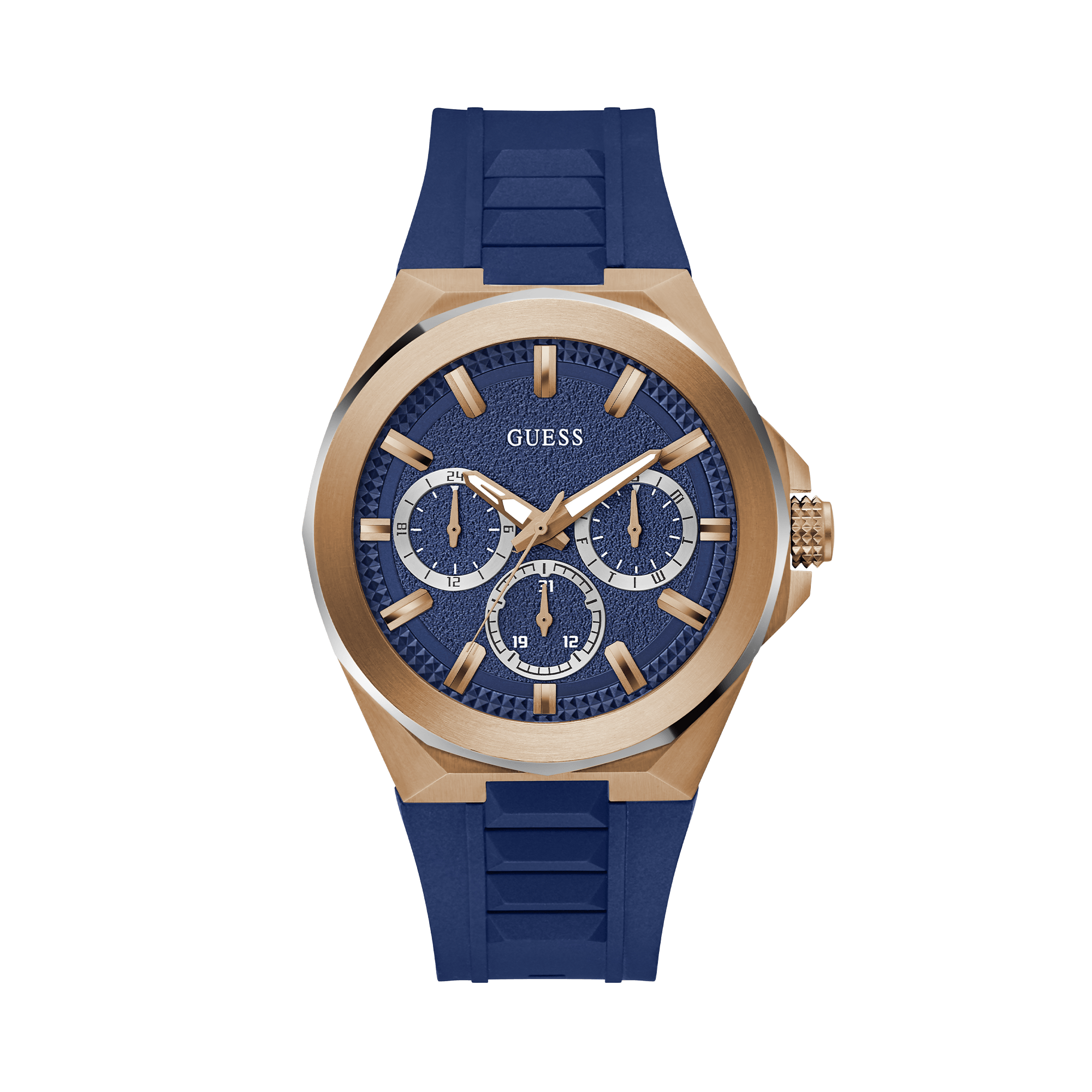 Guess Men's 46mm Rose PVD Quartz Watch GW0799G2