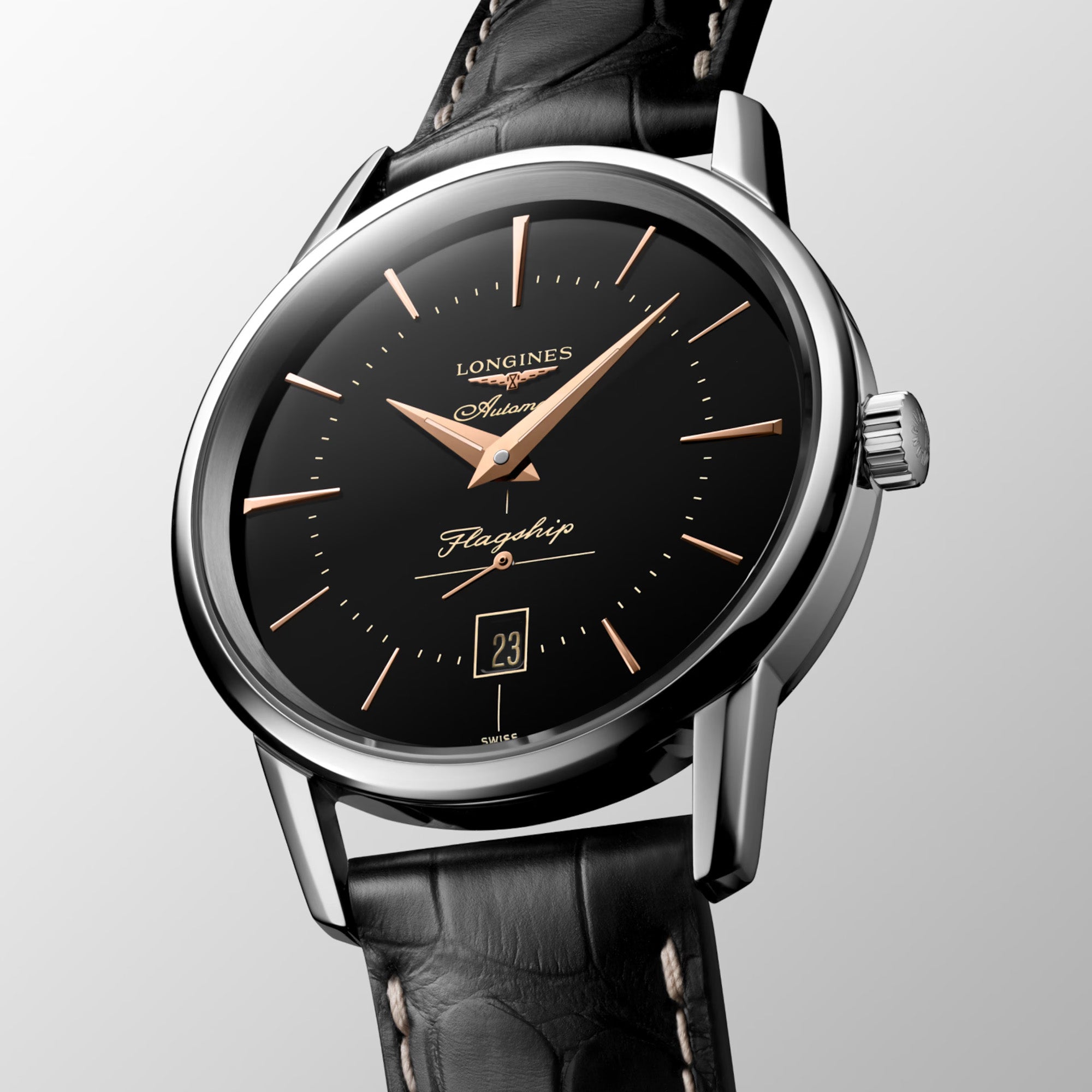 Longines Flagship Heritage Men's 38.5mm Stainless Steel Automatic Watch L4.795.4.58.0