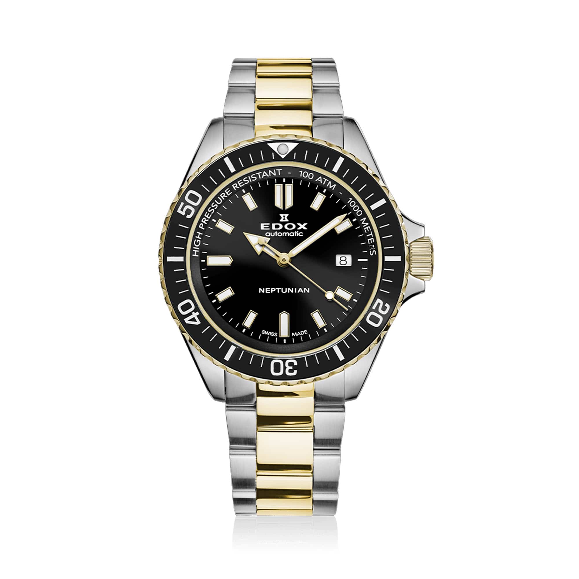 Edox Neptunian Automatic Men's 44mm Watch 80120357JMNID