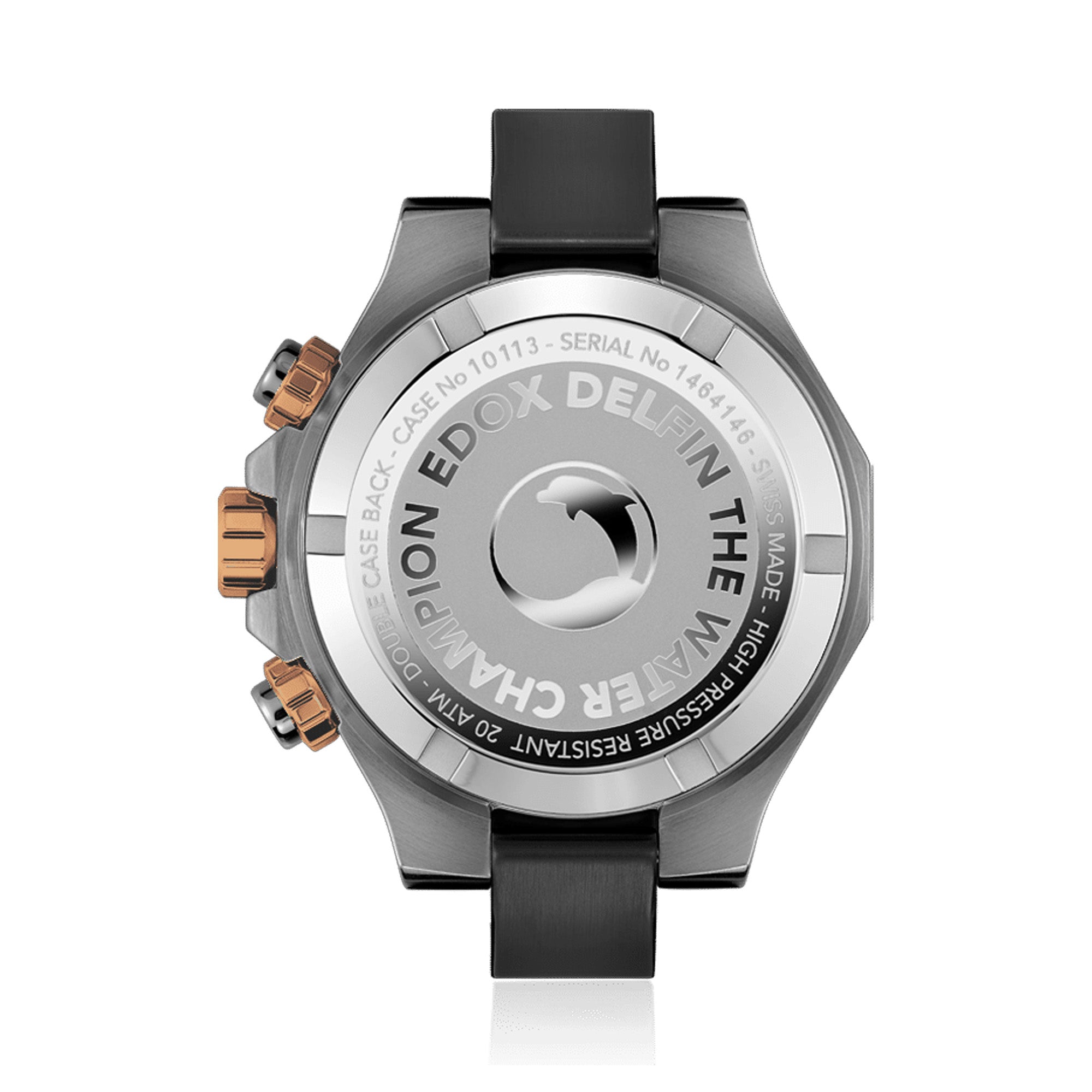 Edox Delfin Quartz Chronograph Men's 43mm Watch 10112357GRNCABRNR