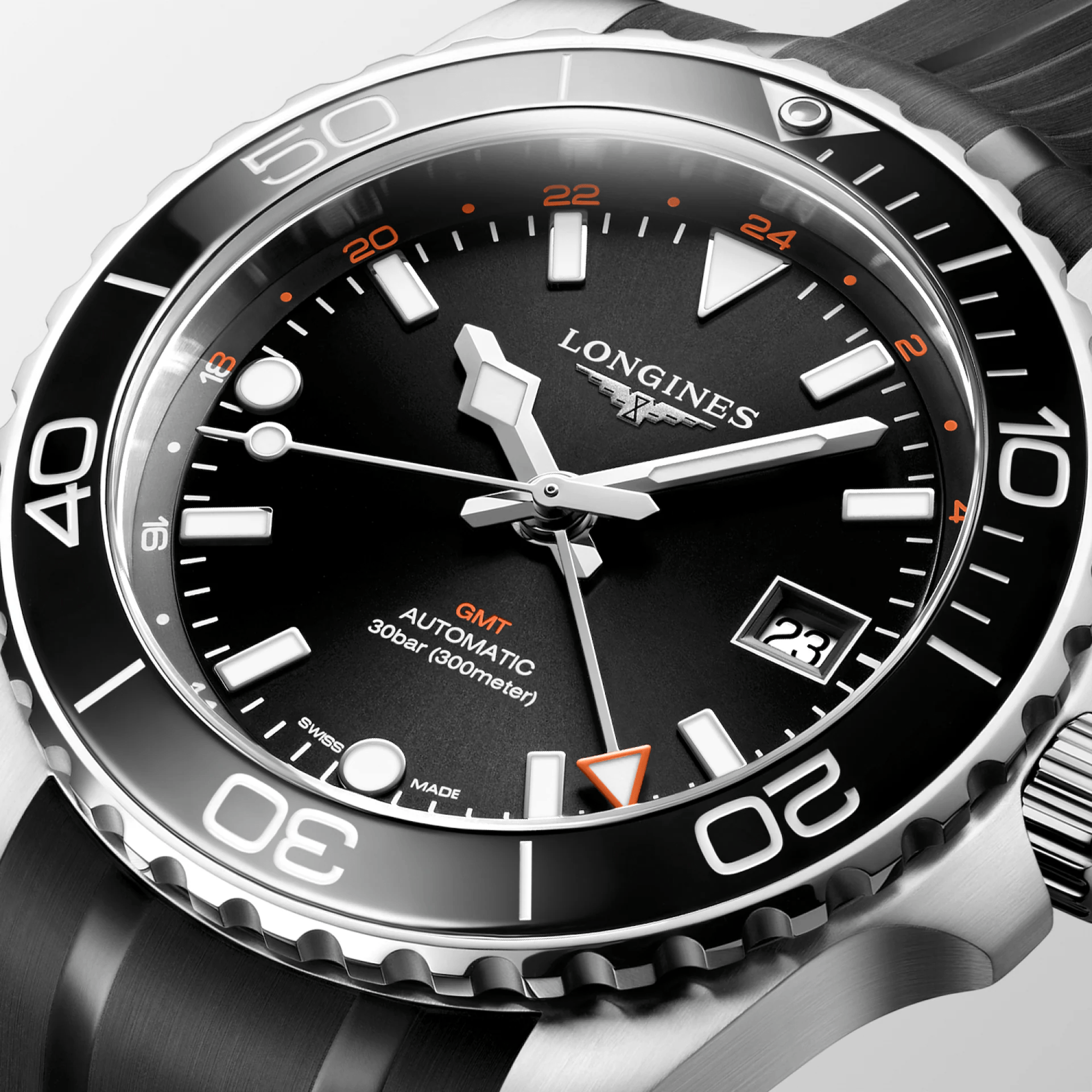 Longines Hydro Conquest Automatic GMT Men's 41mm Watch L3.790.4.56.9
