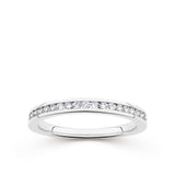 Everlasting 0.25ct TW Lab-Grown Diamond Channel Set Wedding Band in 18ct White Gold