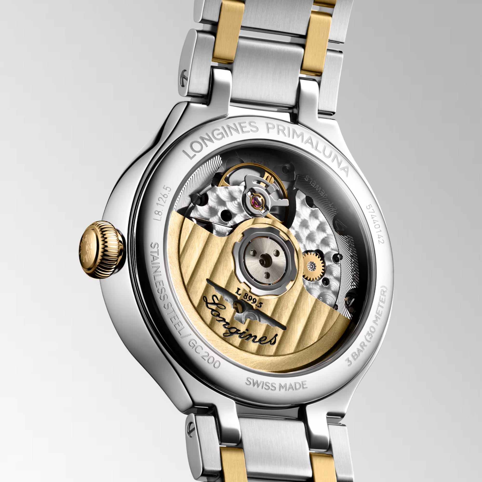 Longines PrimaLuna Automatic Moon Phase Women's 34mm Watch L8.126.5.79.7