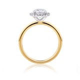 Everlasting 1.40ct TW Round Brilliant Lab-Grown Diamond Classic Halo Engagement Ring in 18ct Yellow and White Gold