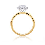 Everlasting 1.40ct TW Round Brilliant Lab-Grown Diamond Classic Halo Engagement Ring in 18ct Yellow and White Gold
