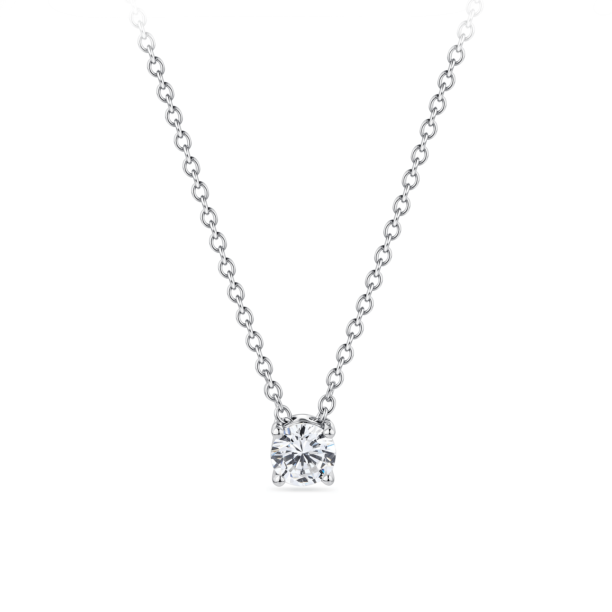 Cubic Zirconia Pendant in Sterling Silver