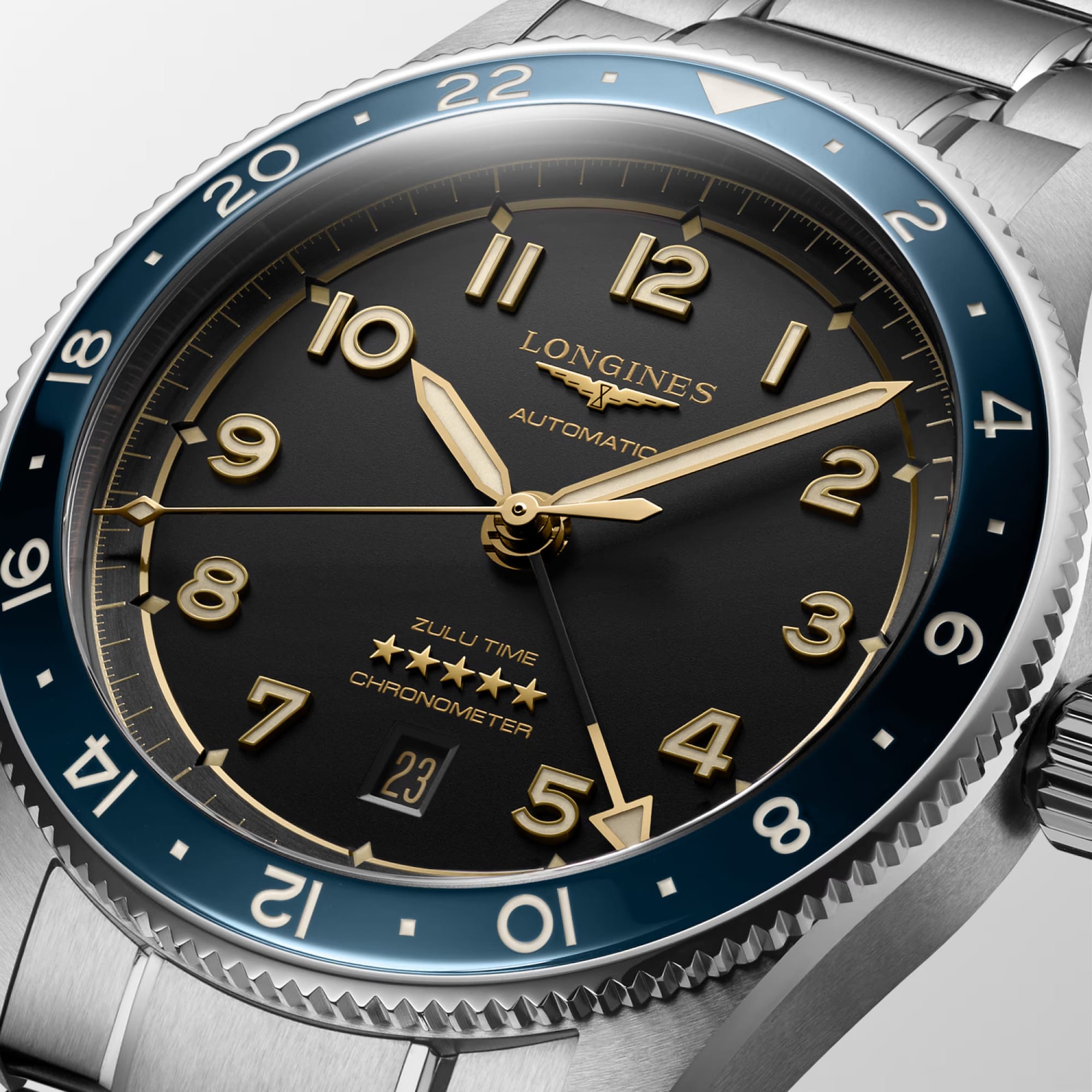 Longines Spirit Zulu Automatic GMT Men's 42mm Watch L3.812.4.60.6