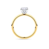 Everlasting 1.25ct TW Emerald Cut Lab-Grown Diamond Solitaire Engagement Ring in 18ct Yellow and White Gold