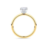 Everlasting 1.25ct TW Emerald Cut Lab-Grown Diamond Solitaire Engagement Ring in 18ct Yellow and White Gold