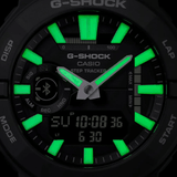Casio G-Shock Analogue Digital Men's Watch GBA950-1A - close of of dial with luminous hands and markers