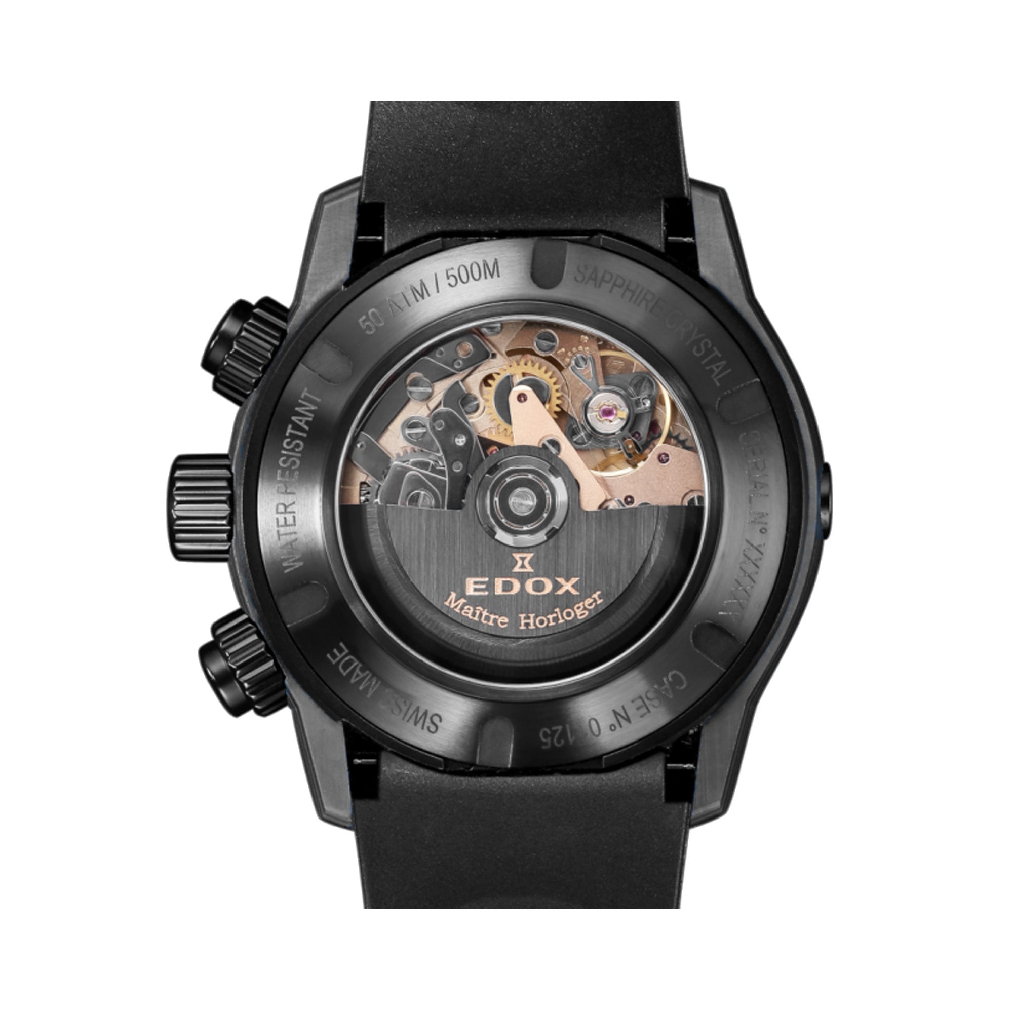 Edox CO-1 Automatic Chronograph Men's 45mm Watch 01125CLNGNNING