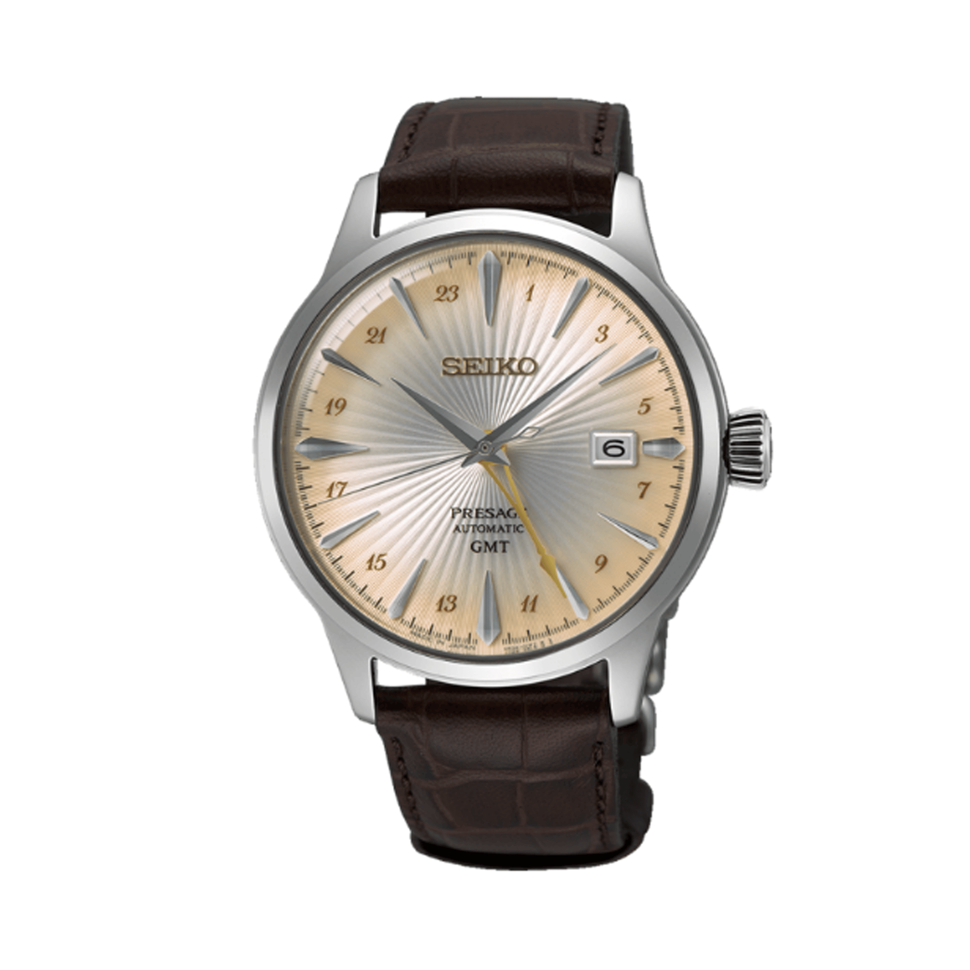 Seiko Presage Men's 40.50mm Automatic GMT Watch SSK041J