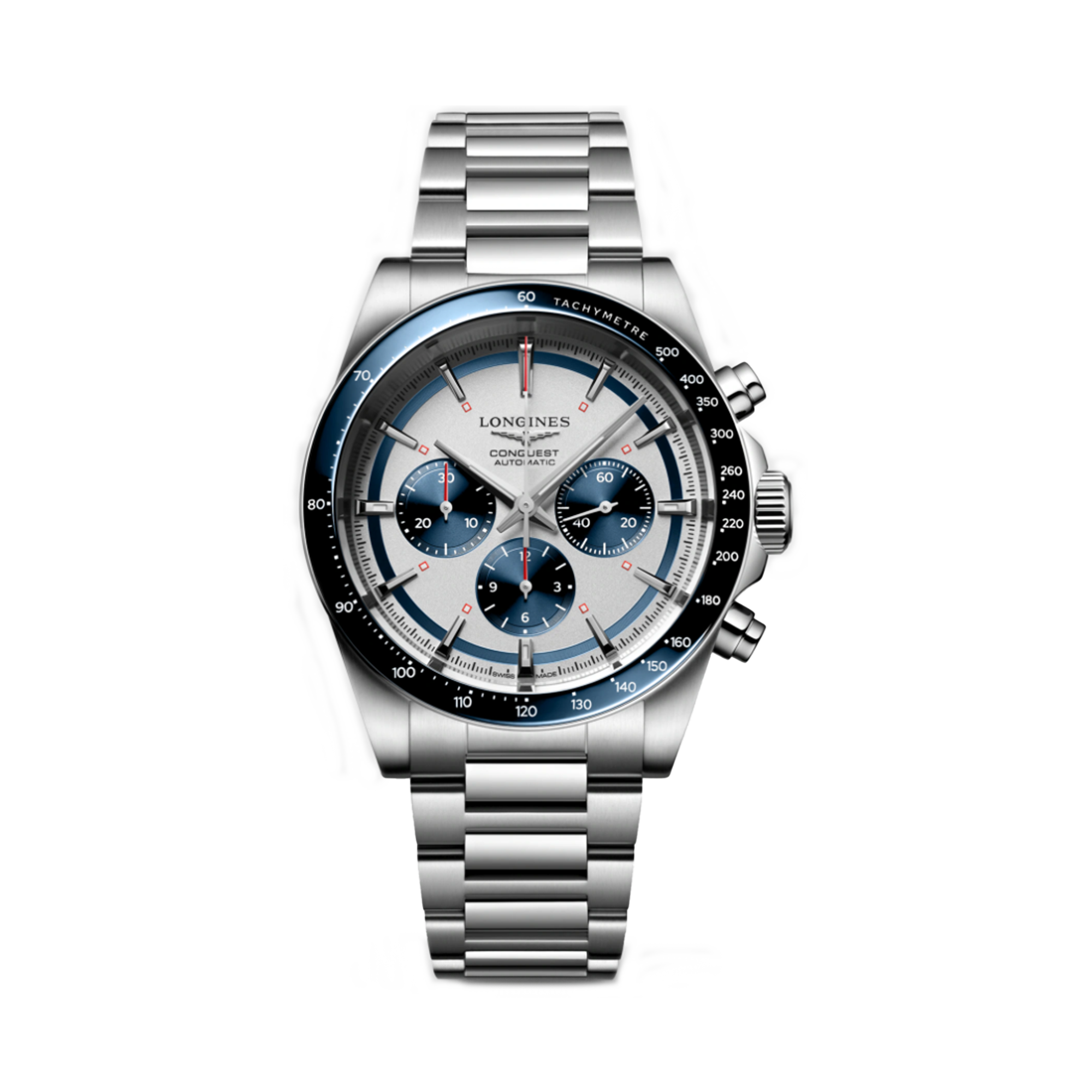 Longines Conquest Men's 42mm Stainless Steel Automatic Chronograph Watch L3.835.4.98.6