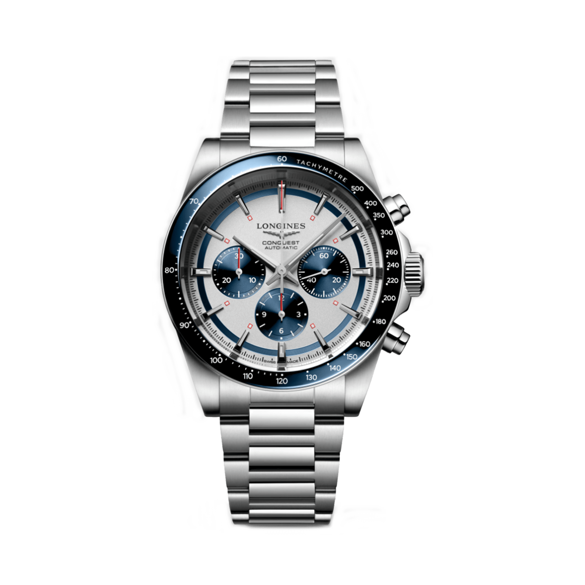 Longines Conquest Men's 42mm Stainless Steel Automatic Chronograph Watch L3.835.4.98.6