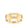Flat Ezi Grain Parallel Wedding Ring in 9ct Yellow Gold