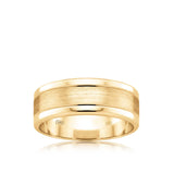 Flat Ezi Grain Parallel Wedding Ring in 9ct Yellow Gold
