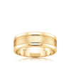 Flat Ezi Grain Parallel Wedding Ring in 9ct Yellow Gold